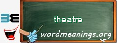 WordMeaning blackboard for theatre